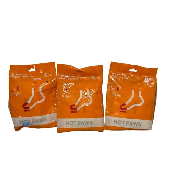 Hot Paws Toe Warmers 3 Packaages 18 Pairs - Up To 6 Hours Heat Expires 2025 - Picture 1 of 4